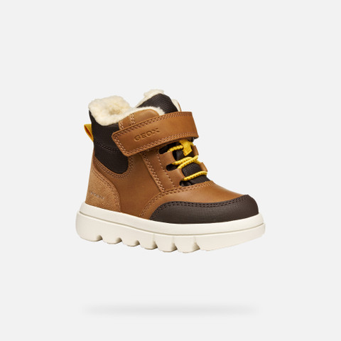 Waterproof boots WILLABOOM ABX TODDLER Tobacco/Dark Brown - image number 2 | GEOX