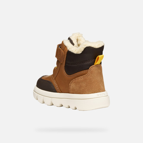 Waterproof boots WILLABOOM ABX TODDLER Tobacco/Dark Brown - image number 3 | GEOX