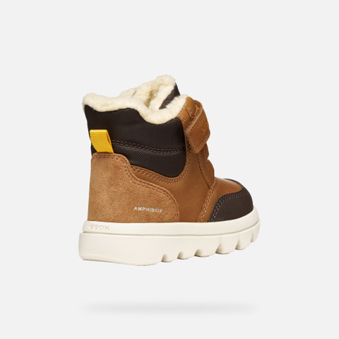 Waterproof boots WILLABOOM ABX TODDLER Tobacco/Dark Brown - image number 4 | GEOX