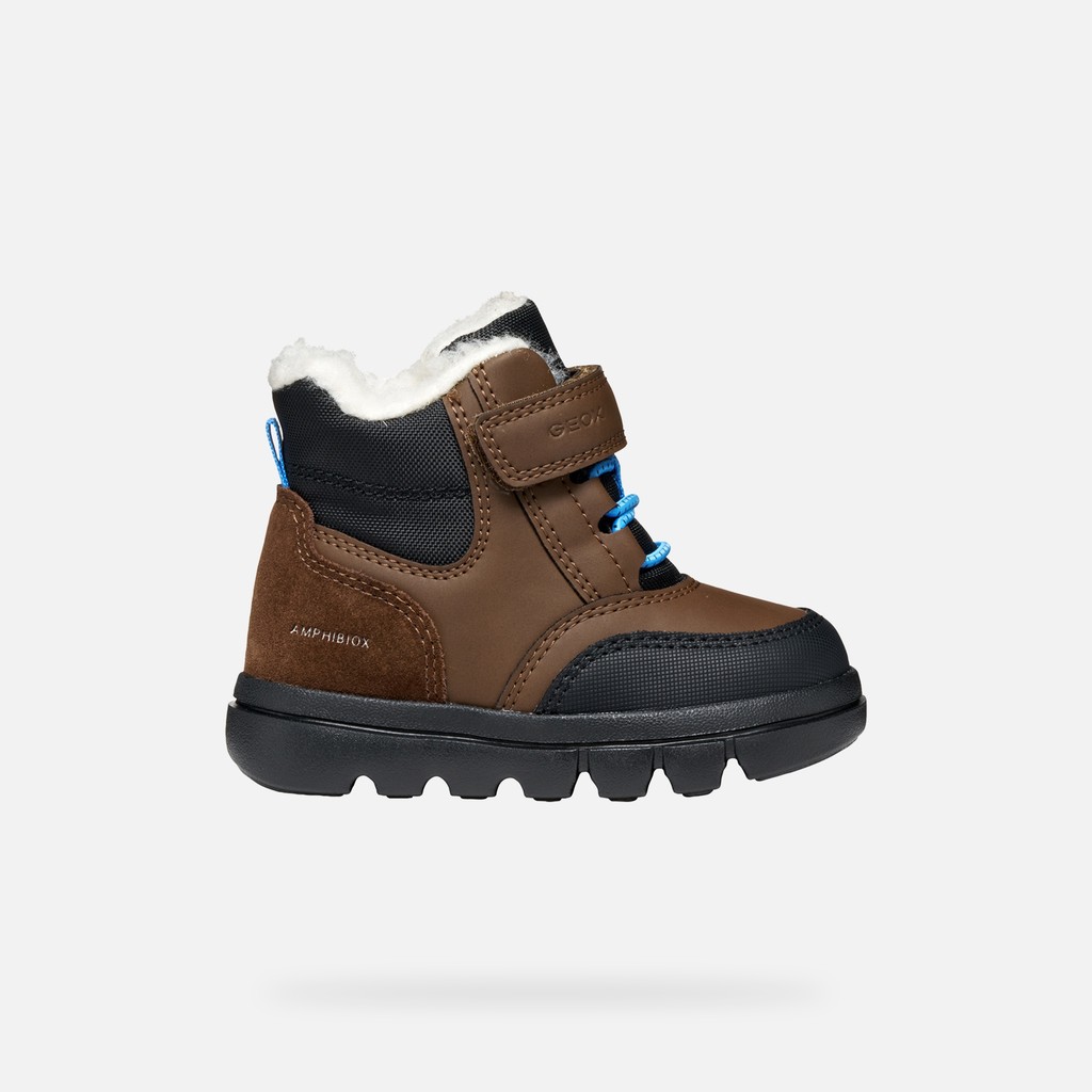 Waterproof ankle boots WILLABOOM ABX TODDLER BOY Dark.Brown/Black - image number 1 | GEOX