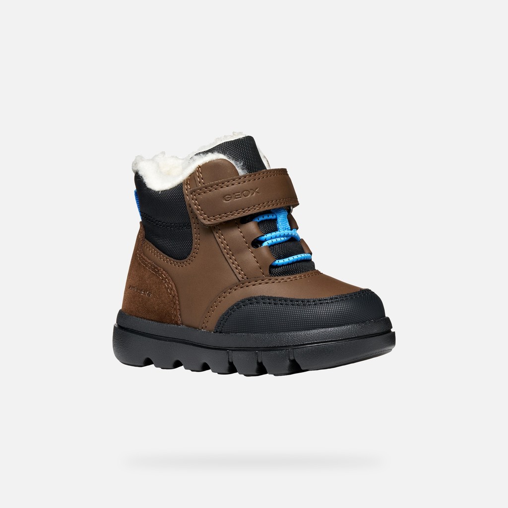 Waterproof ankle boots WILLABOOM ABX TODDLER BOY Dark.Brown/Black - image number 2 | GEOX