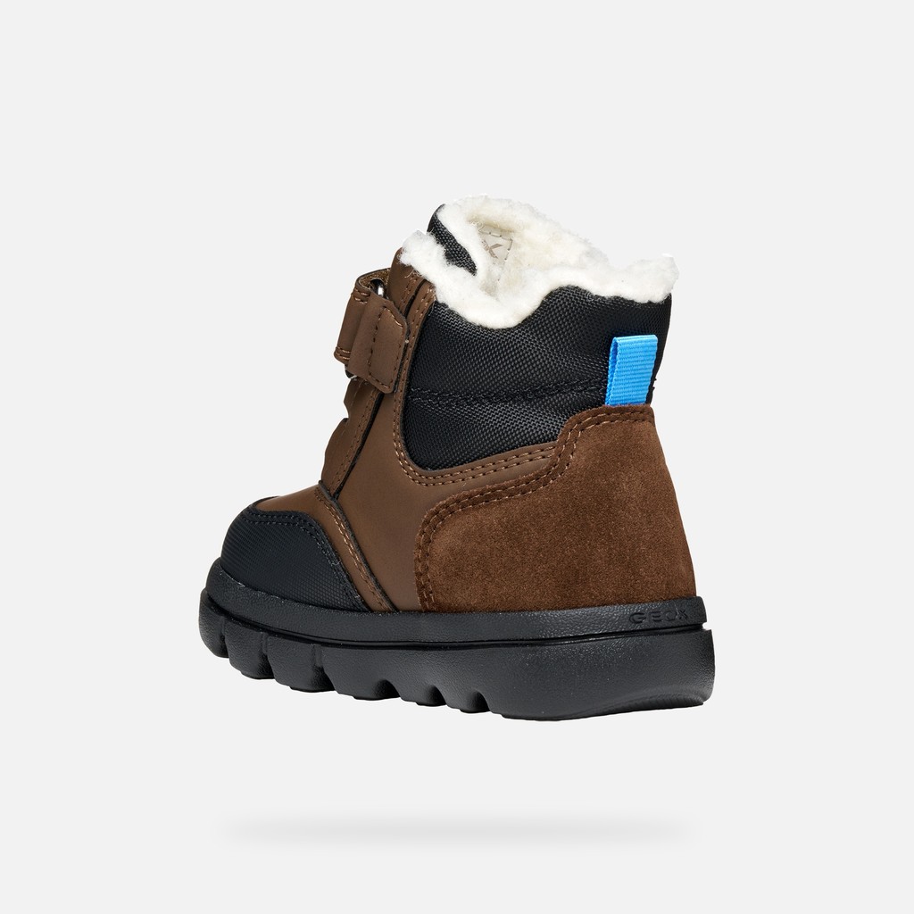 Waterproof ankle boots WILLABOOM ABX TODDLER BOY Dark.Brown/Black - image number 3 | GEOX