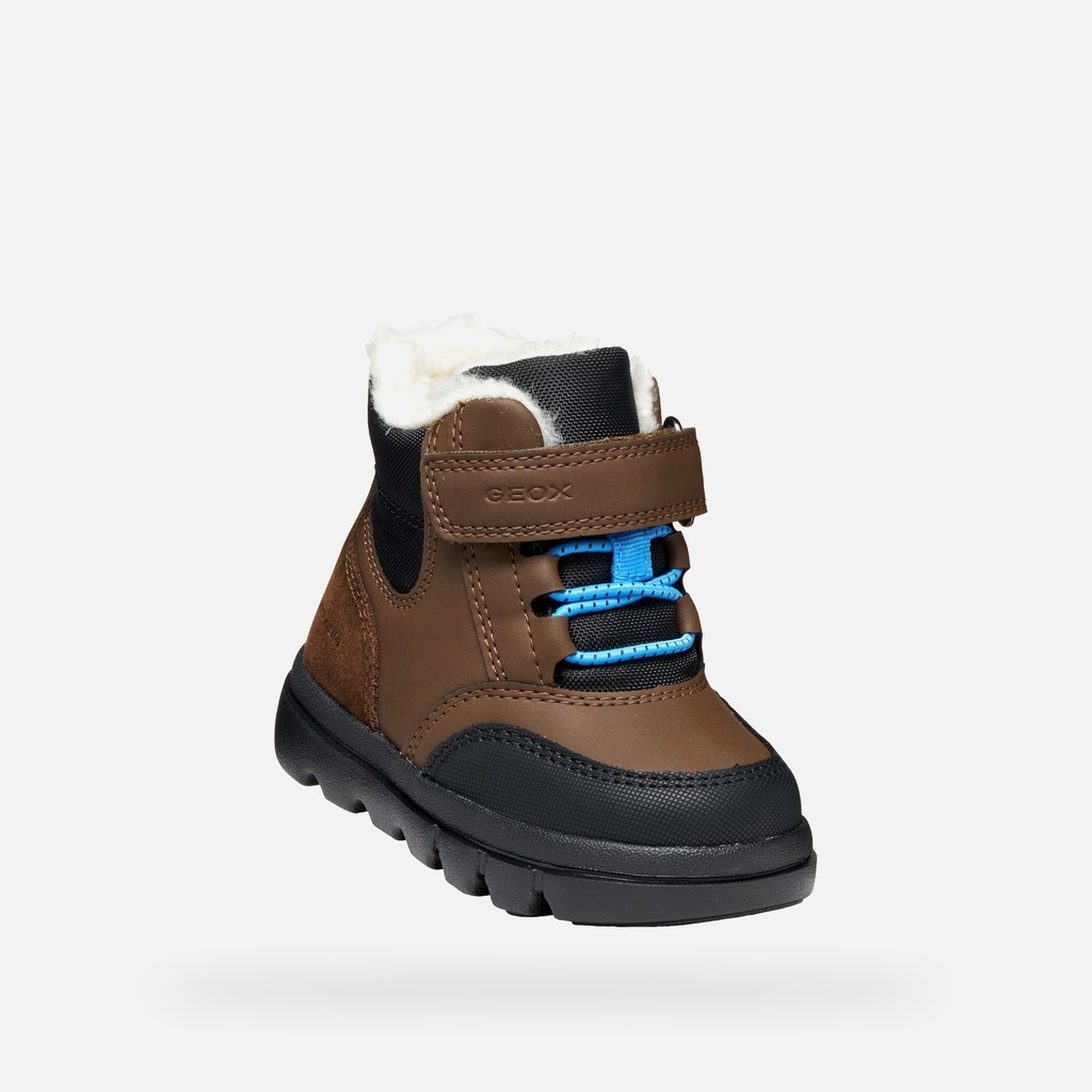 Waterproof ankle boots WILLABOOM ABX TODDLER BOY Dark.Brown/Black - image number 4 | GEOX