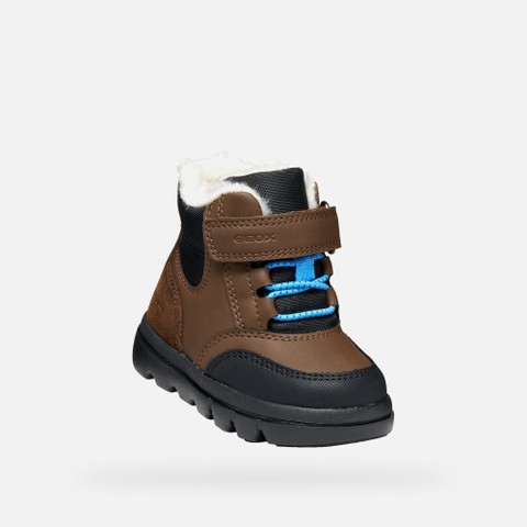 Waterproof ankle boots WILLABOOM ABX TODDLER BOY Dark.Brown/Black - image number 4 | GEOX