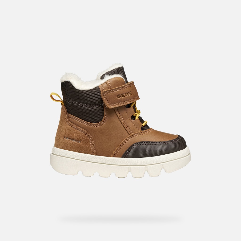 Waterproof ankle boots WILLABOOM ABX TODDLER BOY Tobacco/Dark Brown - image number 1 | GEOX