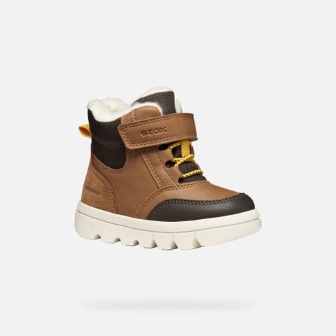 Waterproof ankle boots WILLABOOM ABX TODDLER BOY Tobacco/Dark Brown - image number 2 | GEOX