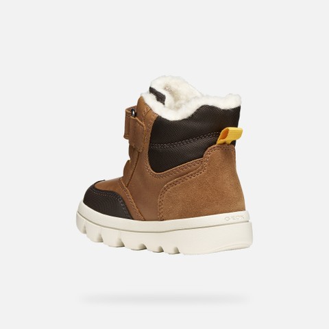 Waterproof ankle boots WILLABOOM ABX TODDLER BOY Tobacco/Dark Brown - image number 3 | GEOX