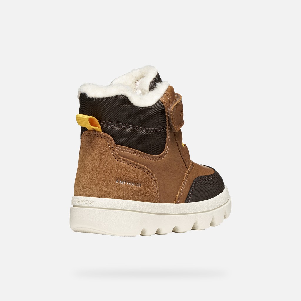 Waterproof ankle boots WILLABOOM ABX TODDLER BOY Tobacco/Dark Brown - image number 4 | GEOX