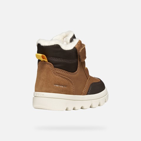 Waterproof ankle boots WILLABOOM ABX TODDLER BOY Tobacco/Dark Brown - image number 4 | GEOX