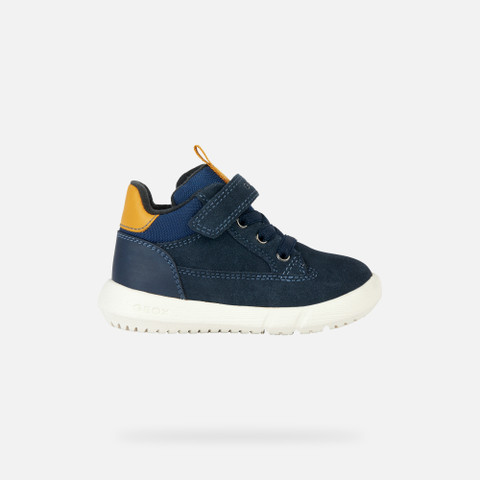 mid calf boots HYROO TODDLER BOY Navy/Ochre Yellow - image number 1 | GEOX