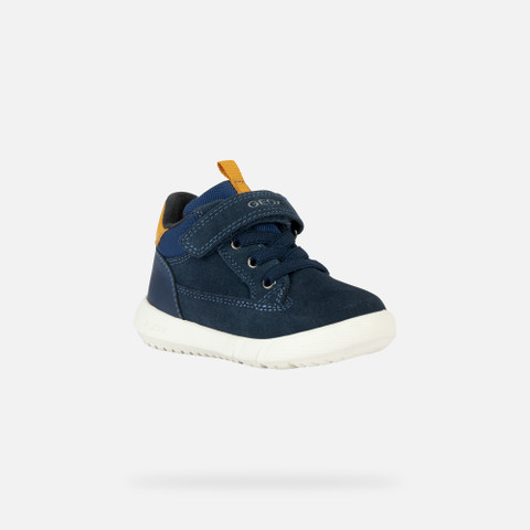 mid calf boots HYROO TODDLER BOY Navy/Ochre Yellow - image number 2 | GEOX