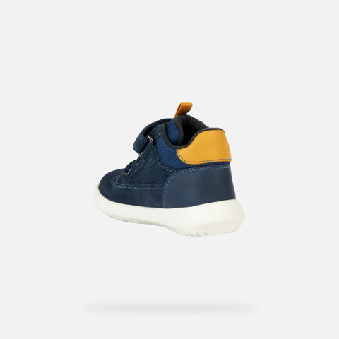 mid calf boots HYROO TODDLER BOY Navy/Ochre Yellow - image number 3 | GEOX