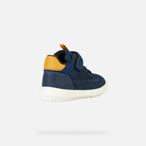 mid calf boots HYROO TODDLER BOY Navy/Ochre Yellow - image number 4 | GEOX