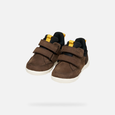 Sneakers mit Riemchen HYROO   BABY Cognac/Schwarz - image number 7 | GEOX