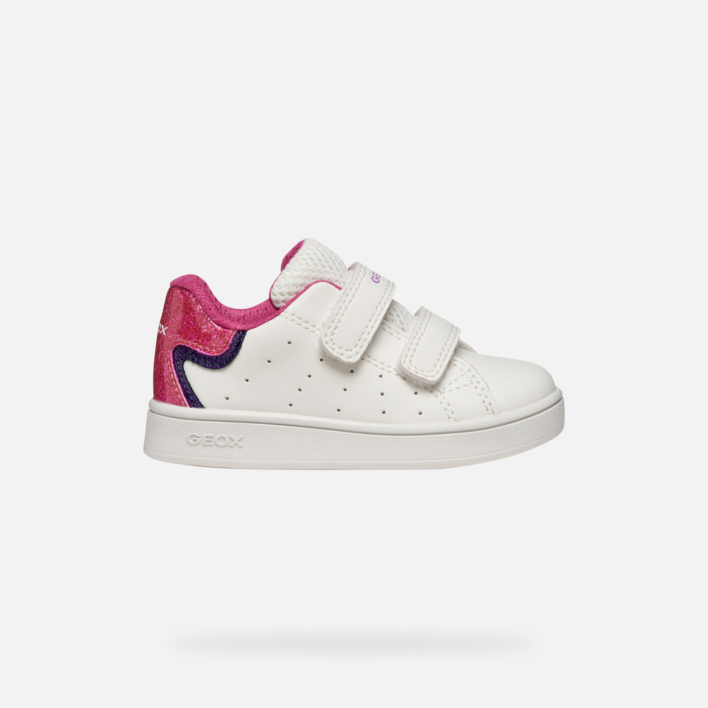 Sneakers with straps ECLYPER BABY White/Fuchsia - image number 1 | GEOX