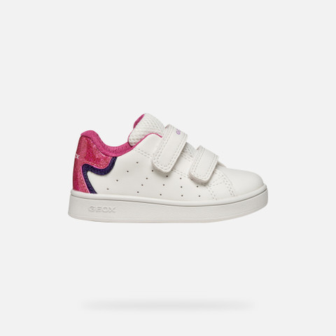 Sneakers with straps ECLYPER BABY White/Fuchsia - image number 1 | GEOX