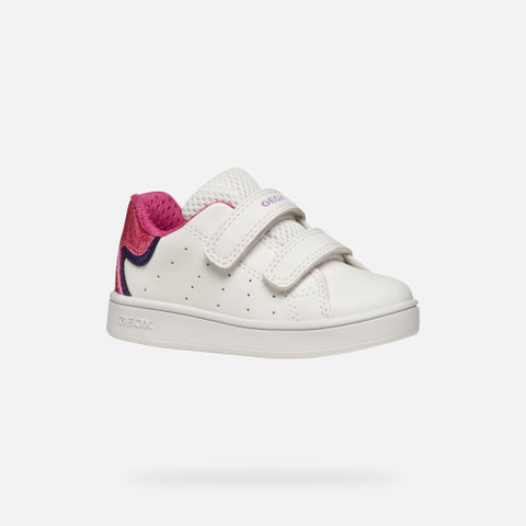 Sneakers with straps ECLYPER BABY White/Fuchsia - image number 2 | GEOX