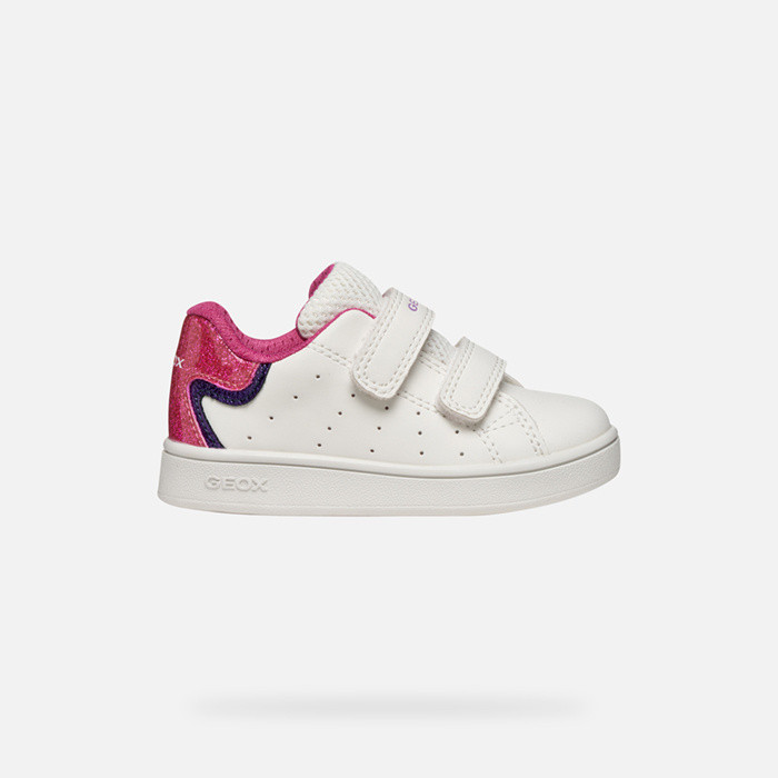 Sneakers with straps ECLYPER BABY White/Fuchsia | GEOX