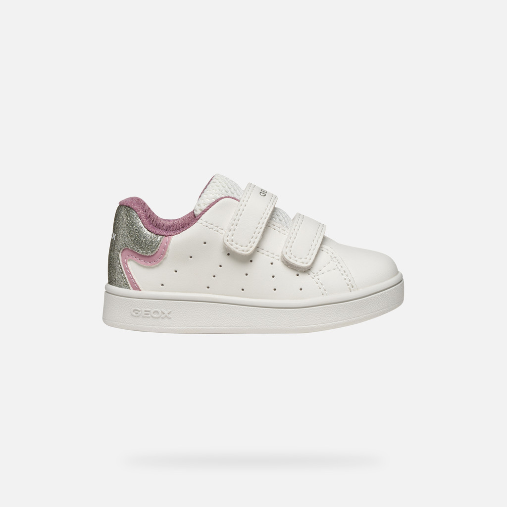 Sneakers with straps ECLYPER BABY White/Rose - image number 1 | GEOX