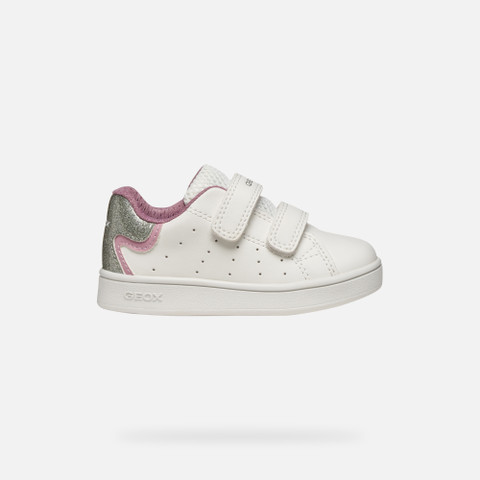 Sneakers with straps ECLYPER BABY White/Rose - image number 1 | GEOX