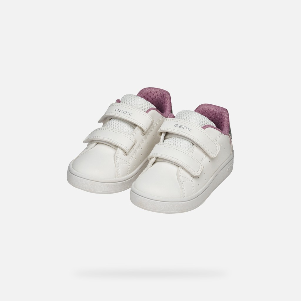 Sneakers with straps ECLYPER BABY White/Rose - image number 7 | GEOX