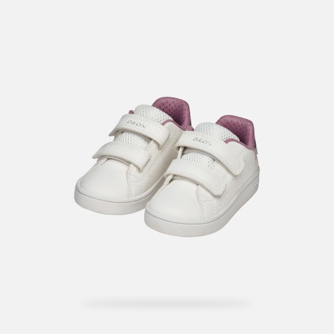 Sneakers with straps ECLYPER BABY White/Rose - image number 7 | GEOX