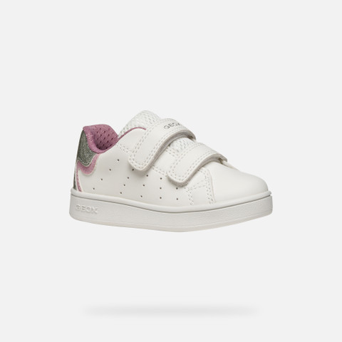 Sneakers with straps ECLYPER BABY White/Rose - image number 2 | GEOX