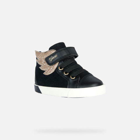 Geox® KILWI A: High Top Sneakers Black Baby Girl | Geox®