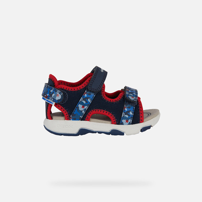 Sandals with straps SANDAL MULTY   TODDLER BOY Navy/Red | GEOX
