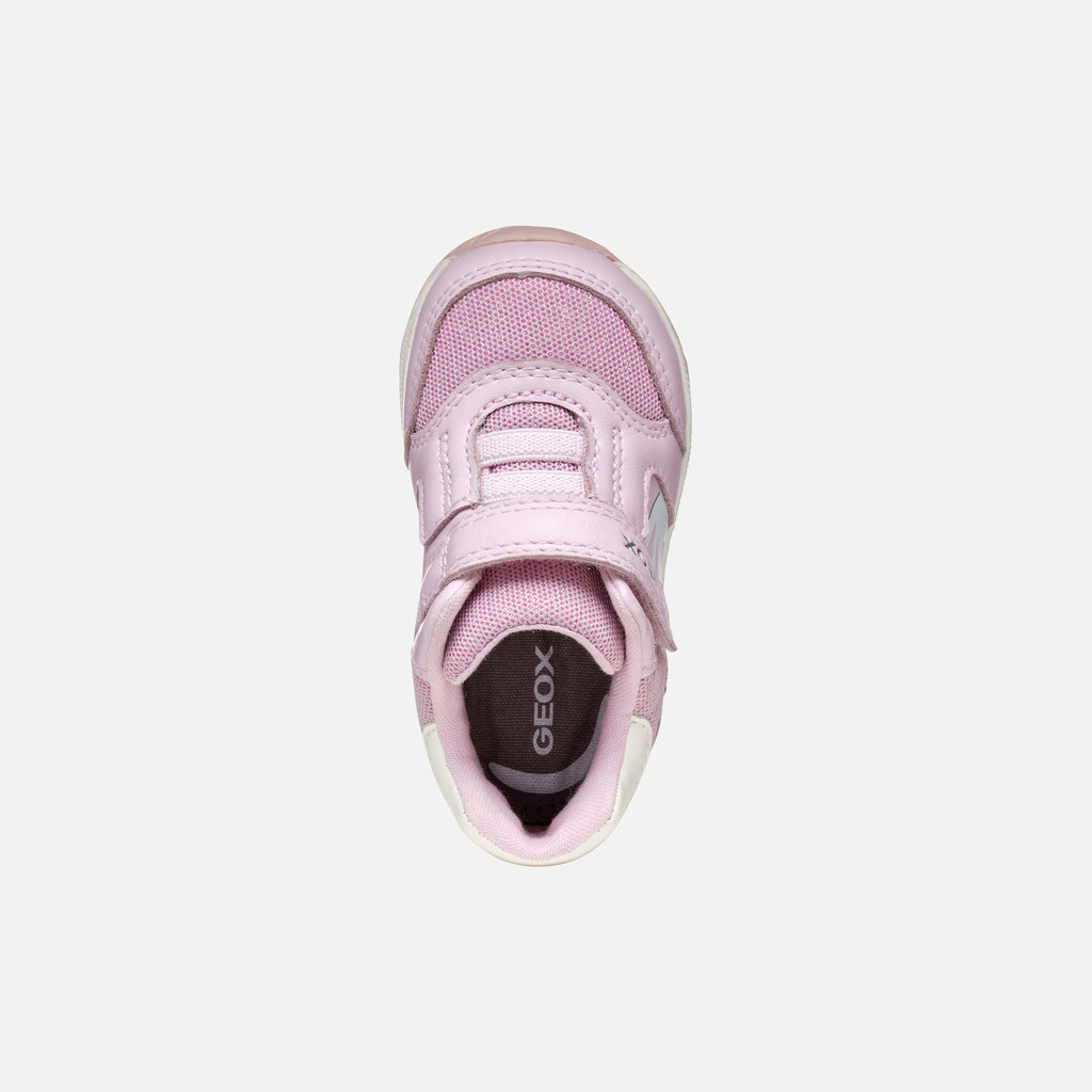 Chaussures Première Marche Geox Pour Fille - Modèle Rishon Girl First Walker - Respirantes, Souples - Taille B