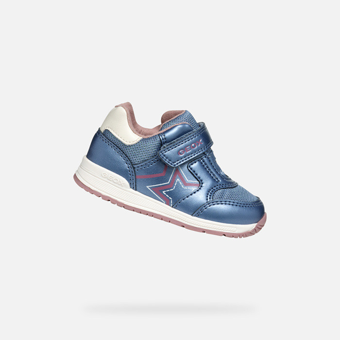 Sneakers with straps RISHON BABY GIRL Dark Sky/Off white | GEOX