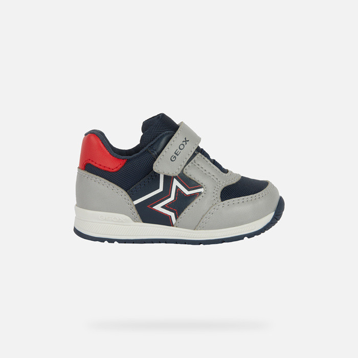 Sneakers with straps RISHON BABY Gray/Navy | GEOX
