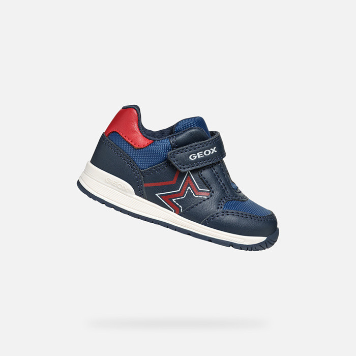 Sneakers with straps RISHON BABY Navy/Red | GEOX