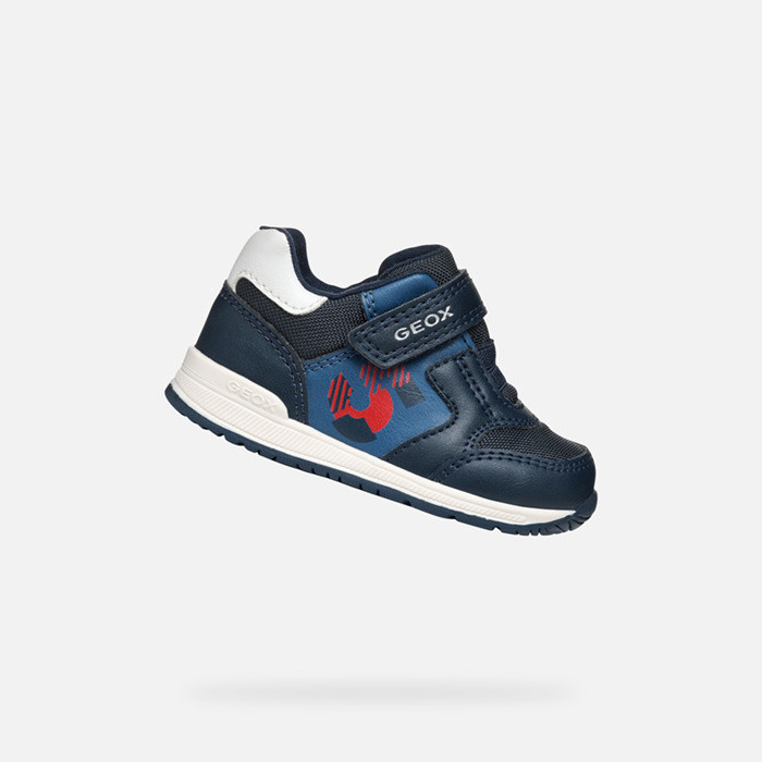 Sneakers with straps RISHON BABY Navy/Dark Red | GEOX