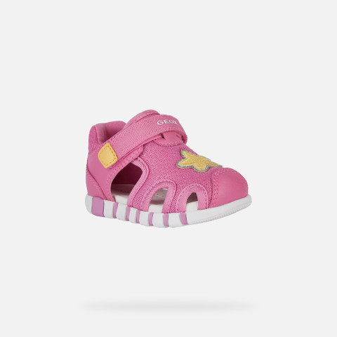 closed toe sandals SANDAL IUPIDOO BABY GIRL Dark Pink/Yellow - image number 2 | GEOX