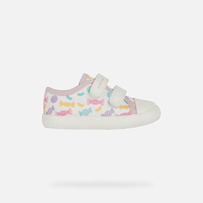 Sneakers with straps GISLI TODDLER GIRL White/Multicolor | GEOX