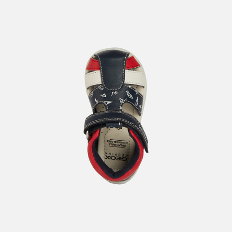 closed toe sandals ELTHAN BABY BOY Navy/Red - image number 5 | GEOX