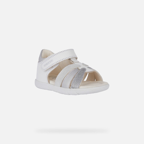 sandals with straps SANDAL ALUL TODDLER GIRL White/Silver - image number 2 | GEOX