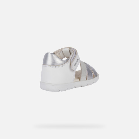sandals with straps SANDAL ALUL TODDLER GIRL White/Silver - image number 4 | GEOX