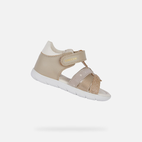 sandals with straps SANDAL ALUL TODDLER GIRL Beige/Light Gold - image number 0 | GEOX
