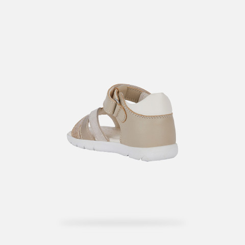 sandals with straps SANDAL ALUL TODDLER GIRL Beige/Light Gold - image number 3 | GEOX