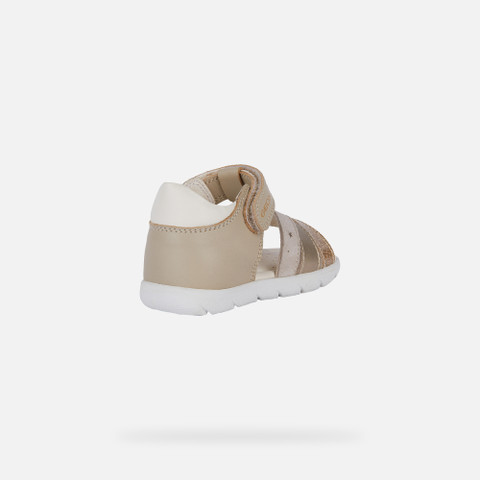 sandals with straps SANDAL ALUL TODDLER GIRL Beige/Light Gold - image number 4 | GEOX