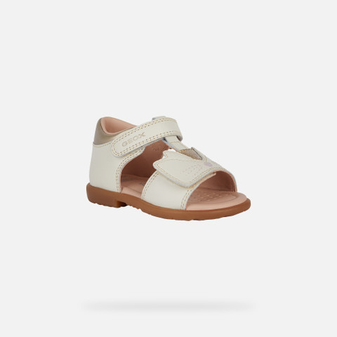 sandals with straps VERRED TODDLER GIRL Light ivory - image number 2 | GEOX
