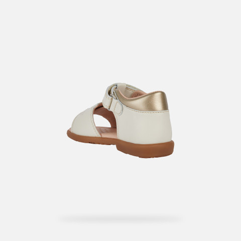 sandals with straps VERRED TODDLER GIRL Light ivory - image number 3 | GEOX