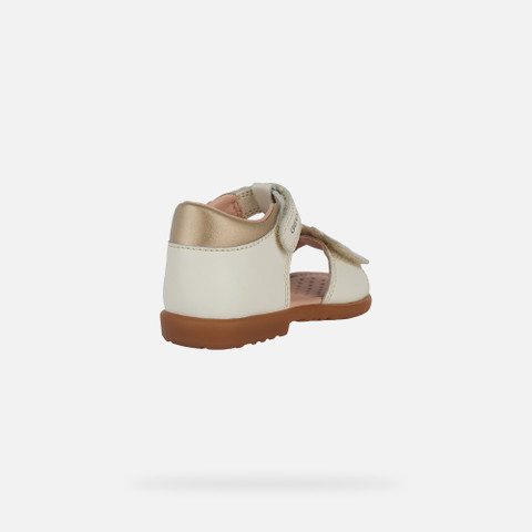 sandals with straps VERRED TODDLER GIRL Light ivory - image number 4 | GEOX