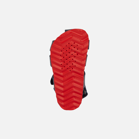 closed toe sandals SANDAL CHALKI TODDLER BOY Navy/Red - image number 6 | GEOX