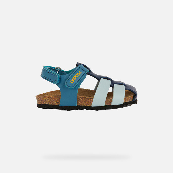 Sandálias fechadas SANDAL CHALKI MENINO Azul esverdeado/Azul marinho | GEOX