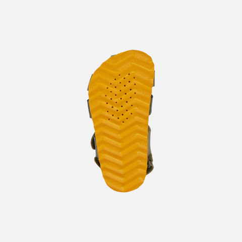 closed toe sandals SANDAL CHALKI TODDLER BOY Sage/Ochre Yellow - image number 6 | GEOX