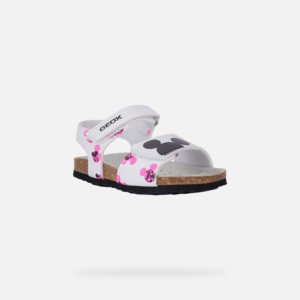 Minnie SANDAL CHALKI BABY White/Fluo Fuchsia - image number 2 | GEOX