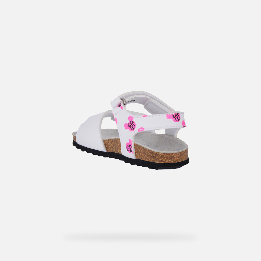 Minnie SANDAL CHALKI BABY White/Fluo Fuchsia - image number 3 | GEOX